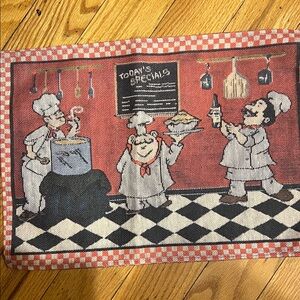 Chef Themed Tapestry look  Placemats (4)